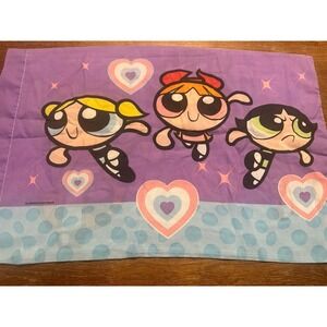 Vintage Powerpuff Girls Standard  Pillowcase Cartoon Network Vintage 2000